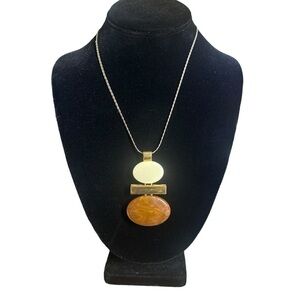 Vintage 1976 Avon Polished Oval Necklace Designed by S.M. Kent